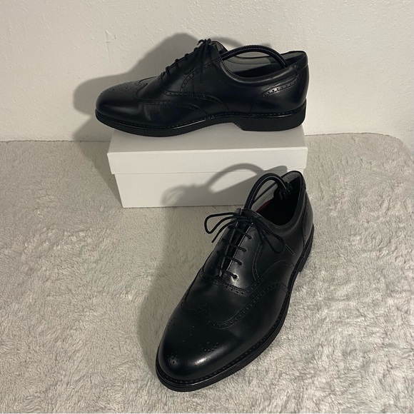 Rockport Dressports Heritage Black Leather Wingtip Oxfords...
